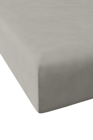 Drap-housse en coton 57 fils/cm Casual - Gris