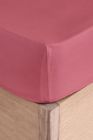Drap-housse en coton 57 fils/cm² Casual - Fuchsia