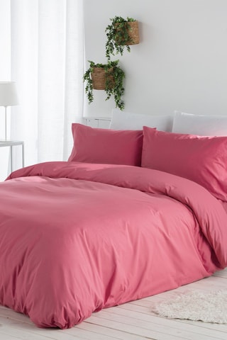 Housse de couette en coton 57 fils/cm² Casual - Fuchsia