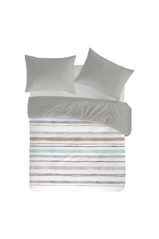 Housse de couette en coton 57 fils/cm² Ethan - Gris