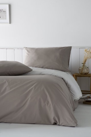 Housse de couette Casual en coton 57 fils/cm² - Gris