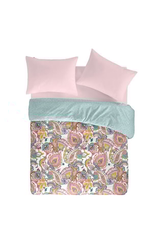 Housse de couette en coton 57 fils/cm² Muse A-B - Rose et bleu