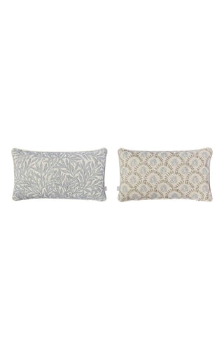 2 housses de coussin Manacor Morris - Bleu et beige - 30 x 50 cm