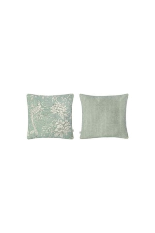 2 housses de coussin Manacor Negativo - Vert - 50 x 50 cm