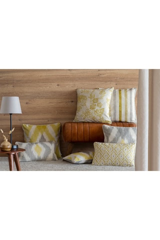 2 fronhas de almofada em linho Formentera Coord Bege e amarelo - 30 x 50 cm