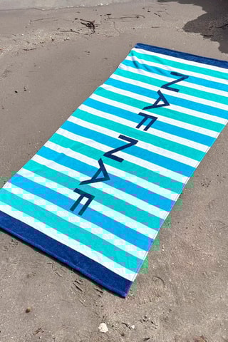 Serviette de plage Sicilia - Vert et bleu - 80 x 160 cm