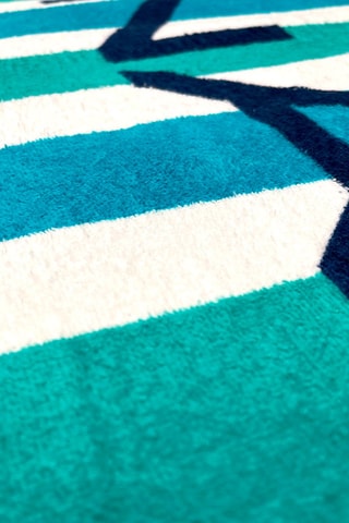 Serviette de plage Sicilia - Vert et bleu - 80 x 160 cm