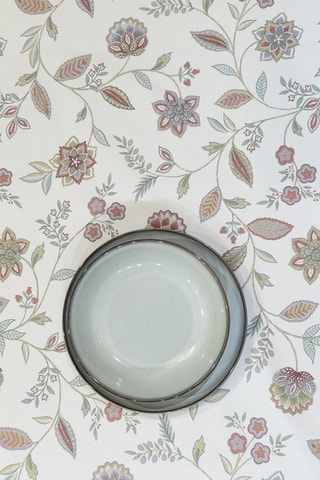 Nappe Twister Raiga - Ecru et rouge