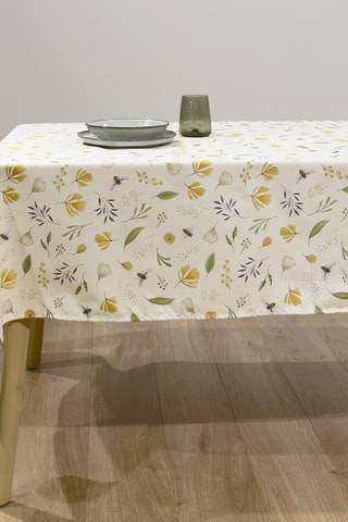 Nappe Twister Honeybee - Ecru et jaune