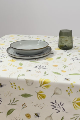 Nappe Twister Honeybee - Ecru et jaune
