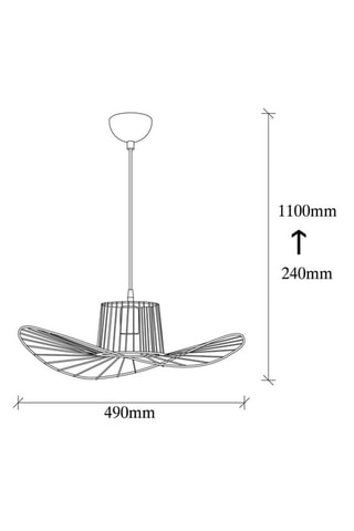Hanglamp Tel - Zwart - 100 W