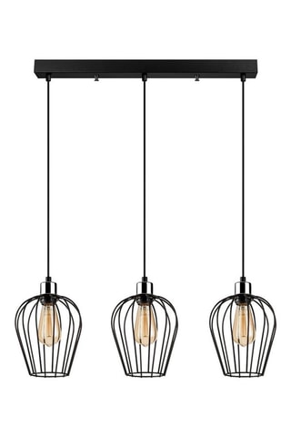 Hanglamp Tel - Zwart - 3 x 40 W