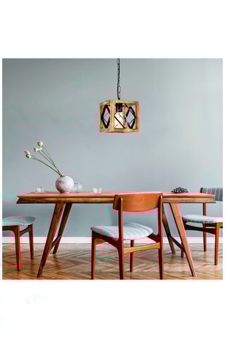Hanglamp Zikzak - Naturel en Zwart - 60 W