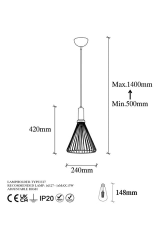 Hanglamp Dear Zwart