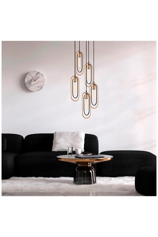 Hanglamp Cerco - Zwart en Goudkleurig
