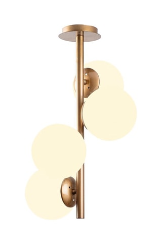Hanglamp Faze Goudkleurig en Wit