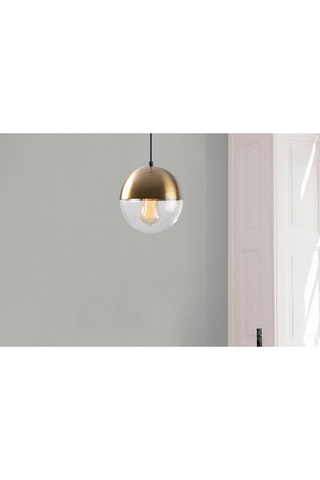 Hanglamp Bastos Goudkleurig en Transparant