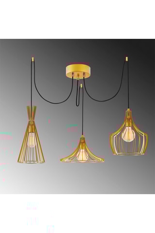 Hanglamp Mezopotamya - Goudkleurig - 3 x 40 W