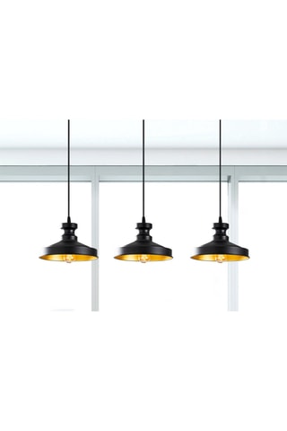 Hanglamp Berceste - Zwart - 3 x 100 W