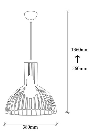 Hanglamp Fellini - Zwart - 100 W