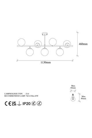 Plafondlamp Fazli 
Zwart