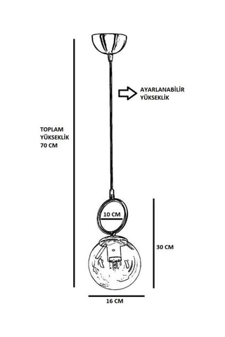 Hanglamp Morino Tekli - Goudkleurig - 60 W
