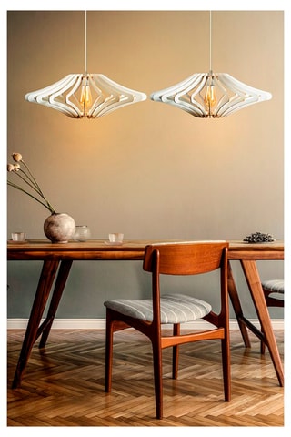 2 Hanglampen - Wit - 45/60 W