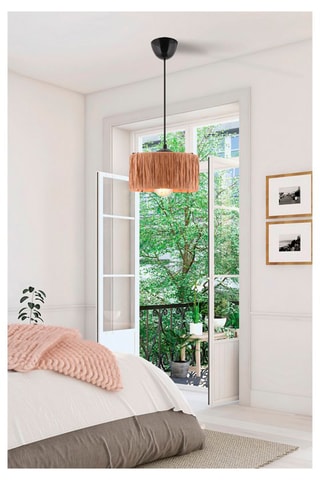 Hanglamp - Naturel en Zwart - 60 W