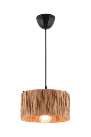 Hanglamp - Naturel en Zwart - 60 W