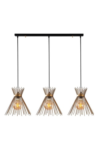 Hanglamp Kirpi - Zwart en Goudkleurig - 3 x 40 W