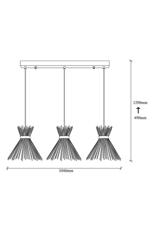 Hanglamp Kirpi - Zwart en Goudkleurig - 3 x 40 W