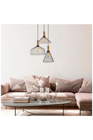 Hanglamp Dear - Zwart en Goudkleurig - 3 x 15 W