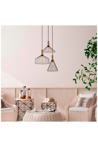 Hanglamp Dear - Zwart en Goudkleurig - 3 x 15 W