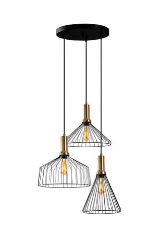 Hanglamp Dear - Zwart en Goudkleurig - 3 x 15 W