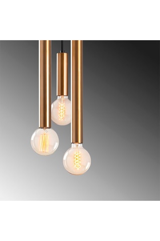 Hanglamp Tempo - Zwart en Goudkleurig - 3 x 40 W