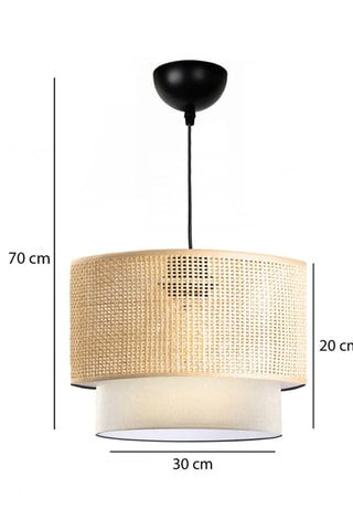 Hanglamp - Naturel en Zwart - 9 - 15 W