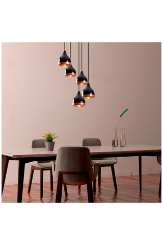 Hanglamp Yildo - Zwart - 5 x 100 W