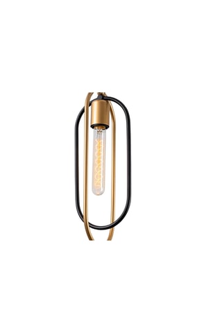 Hanglamp Cerco - Zwart en Goudkleurig - 7 x 40 W