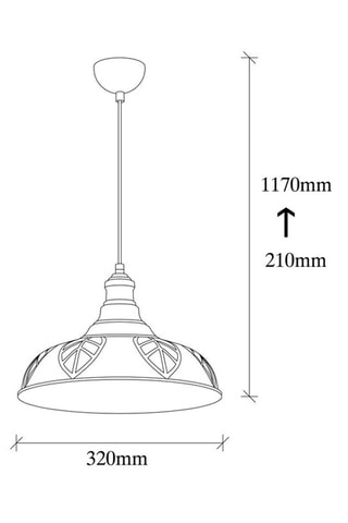 Hanglamp Saglam  - Koperkleurig - 40 W