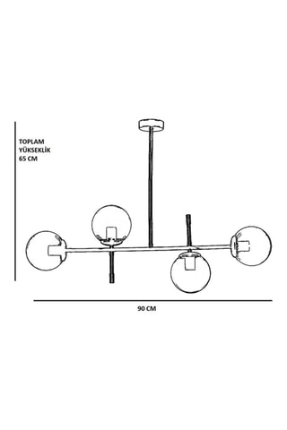Hanglamp Favori -  Zwart en Wit - 4 x 60 W