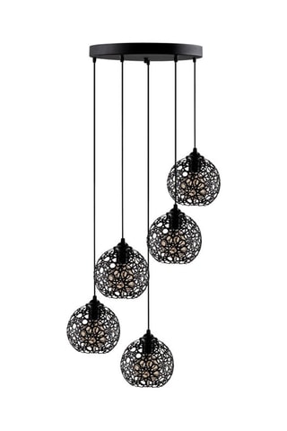 Hanglamp Fellini - Zwart - 5 x 40 W