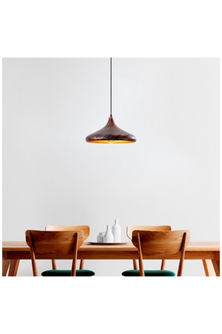 Hanglamp - Zwart en Koperkleurig - 40 W