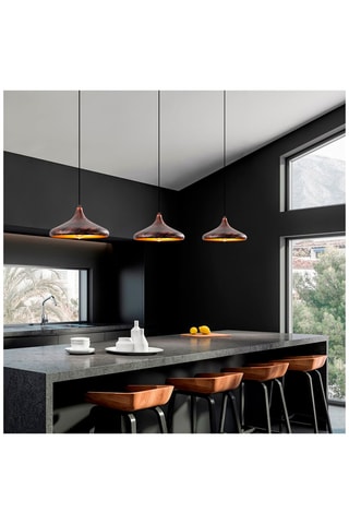 Hanglamp - Zwart en Koperkleurig - 40 W