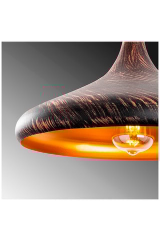 Hanglamp - Zwart en Koperkleurig - 40 W