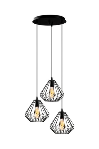 Hanglamp Diamond - Zwart - 3 x 100 W