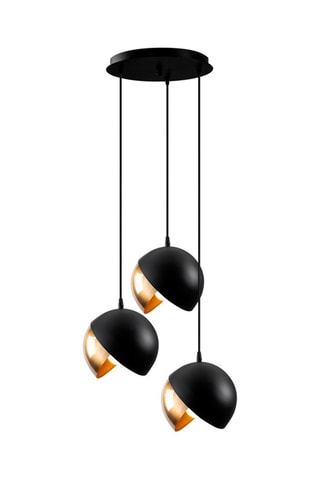 Hanglamp Berceste - Zwart en Goudkleurig - 3 x 100 W
