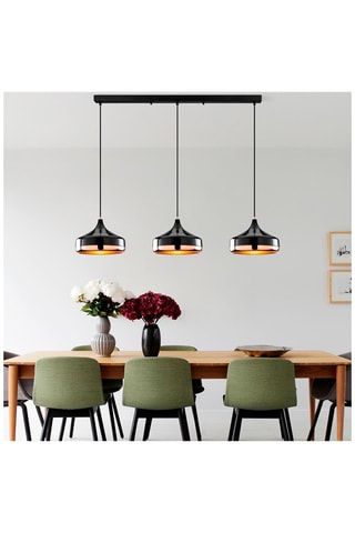Hanglamp Yildo - Zwart - 3 x 40 W