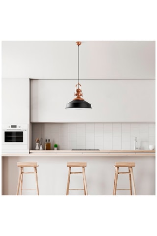 Hanglamp Craft - Zwart en Goudkleurig - 40 W