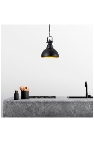 Hanglamp Saglam - Zwart - 40 W