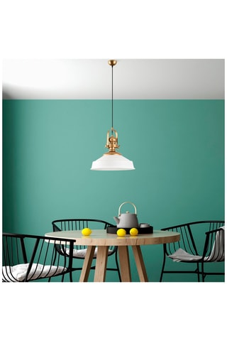 Hanglamp Craft - Wit en Goudkleurig - 40 W